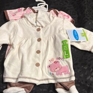 Bon Bebe Cream and Pink Kids Matching Set